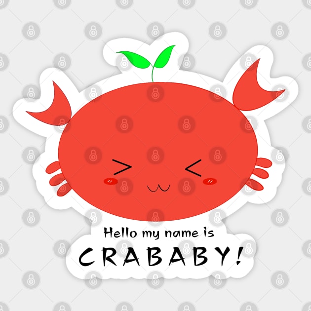 Cute crab baby Sticker by yudoodliez